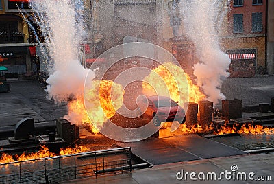 Extreme Stunt show Editorial Stock Photo